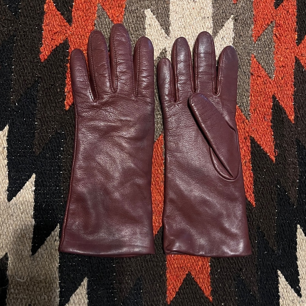 Cashmere Lined Leather Gloves -
